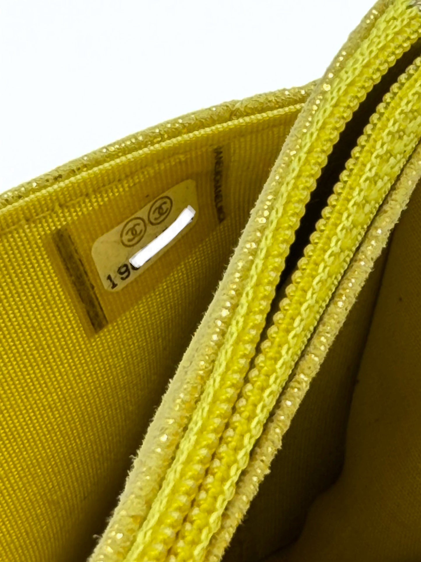 CHANEL | Wallet On Chain Metallic Gold Fabric