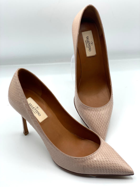 VALENTINO | Decolleté in Phyton Nude Leather