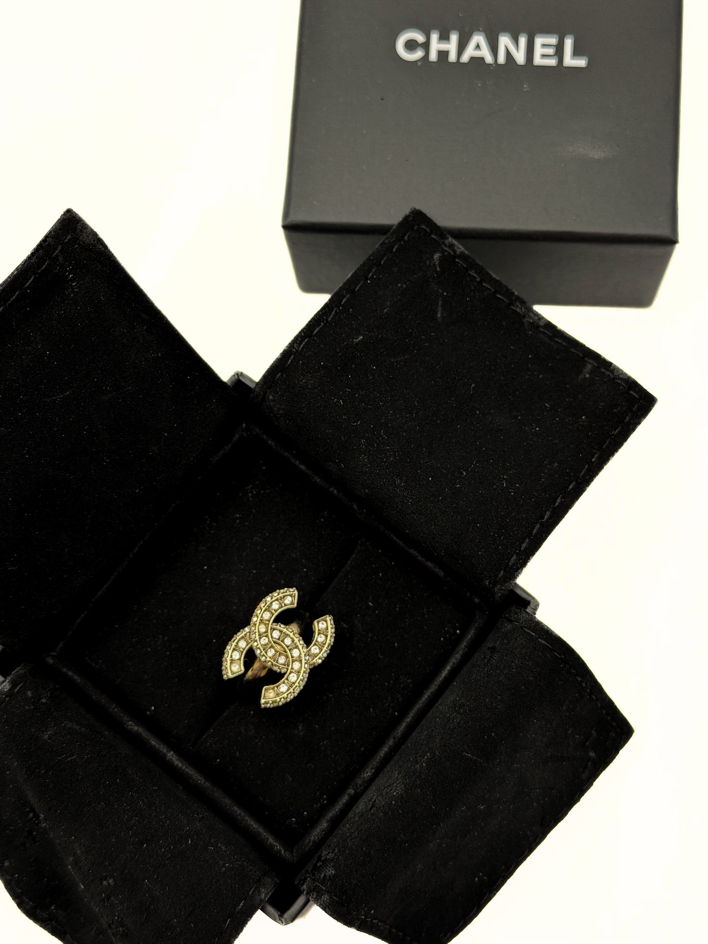 CHANEL | CC Rhinestone Ring