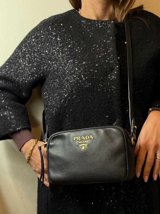 PRADA | Phenix Camera Bag in Black Leather