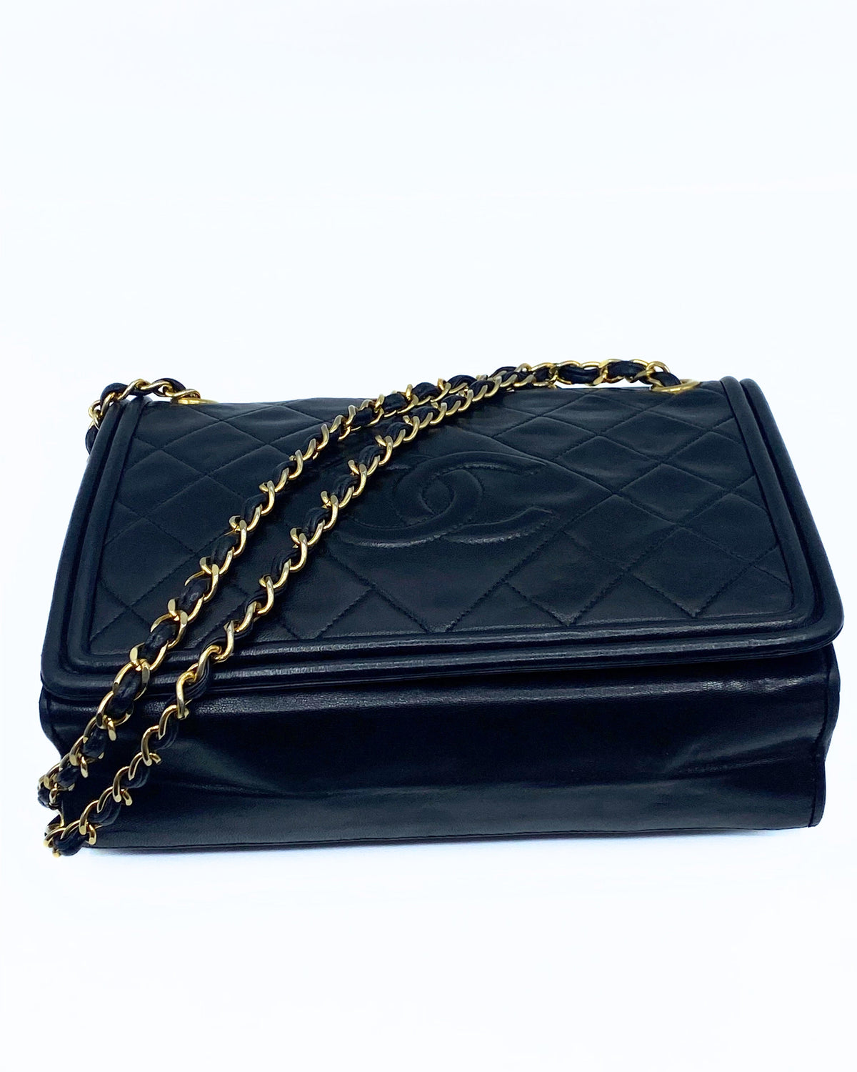 CHANEL | Vintage Cc Embossed Flap Bag