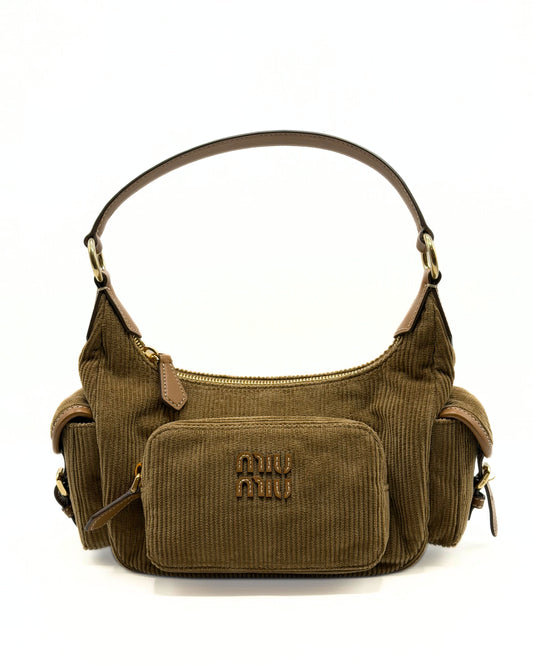 MIU MIU | Corduroy Pocket Shoulder Bag
