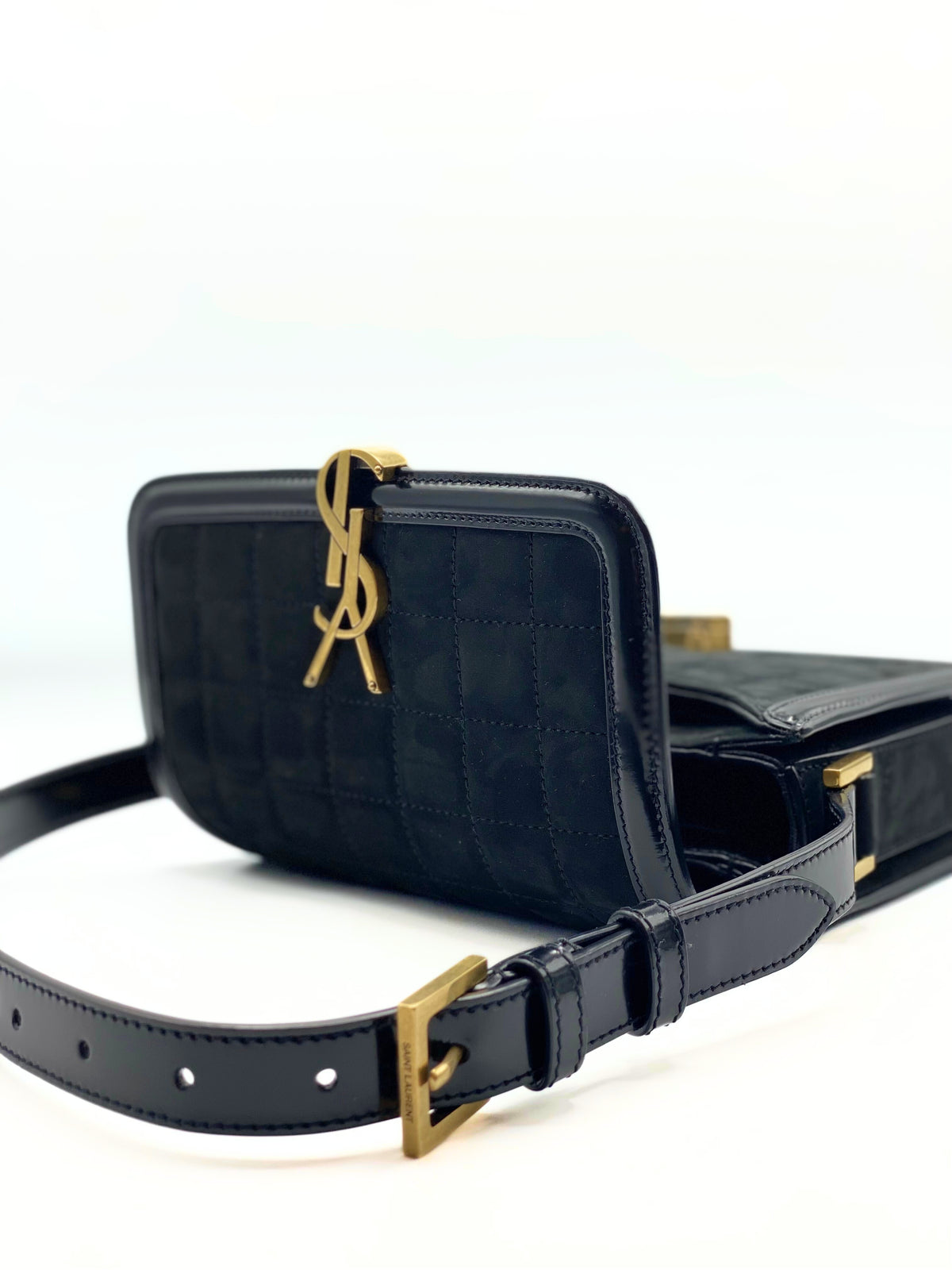 SAINT LAURENT | Solferino Small Black Suede