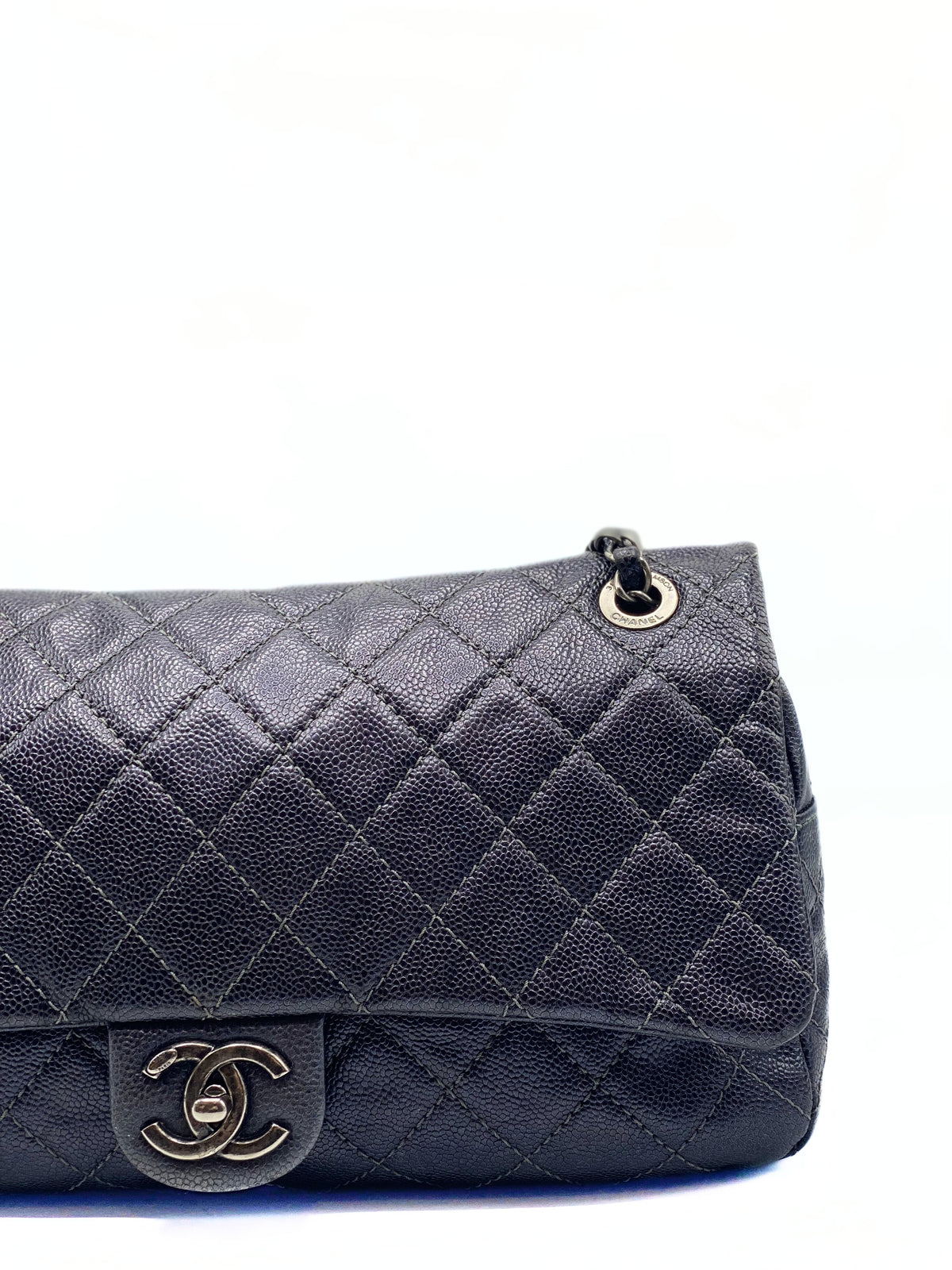 CHANEL | Easy Caviar Metallic Grey