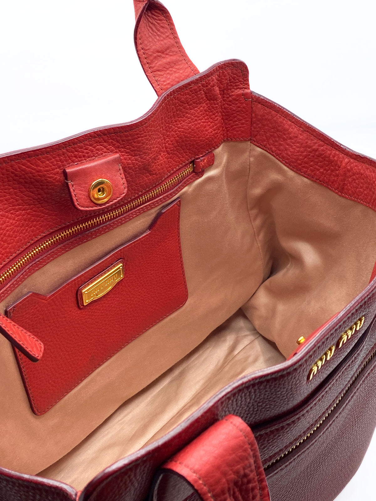MIU MIU | Shopper in Red Leather