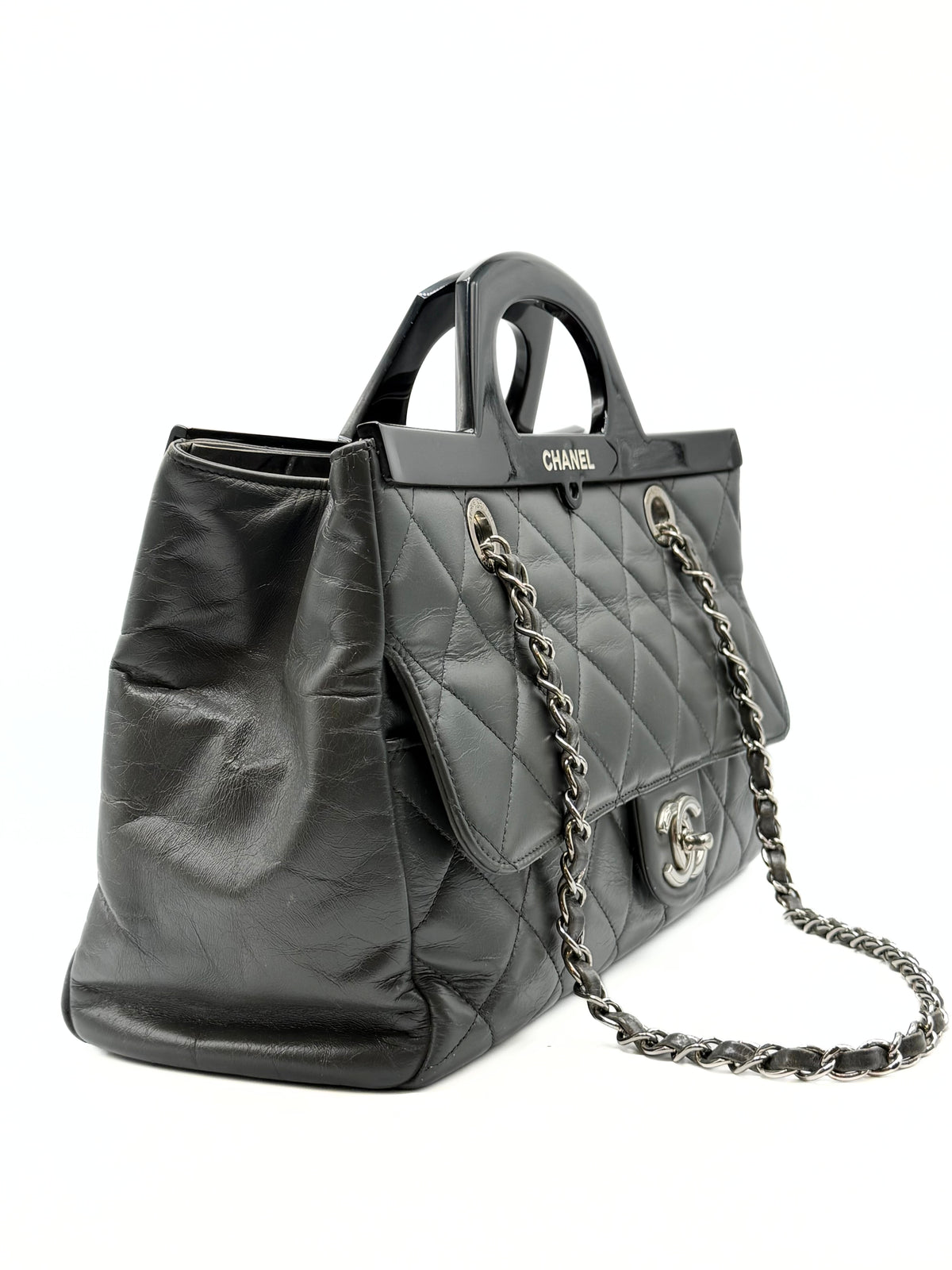 CHANEL | Delivery Tote Metallic Grey Bag