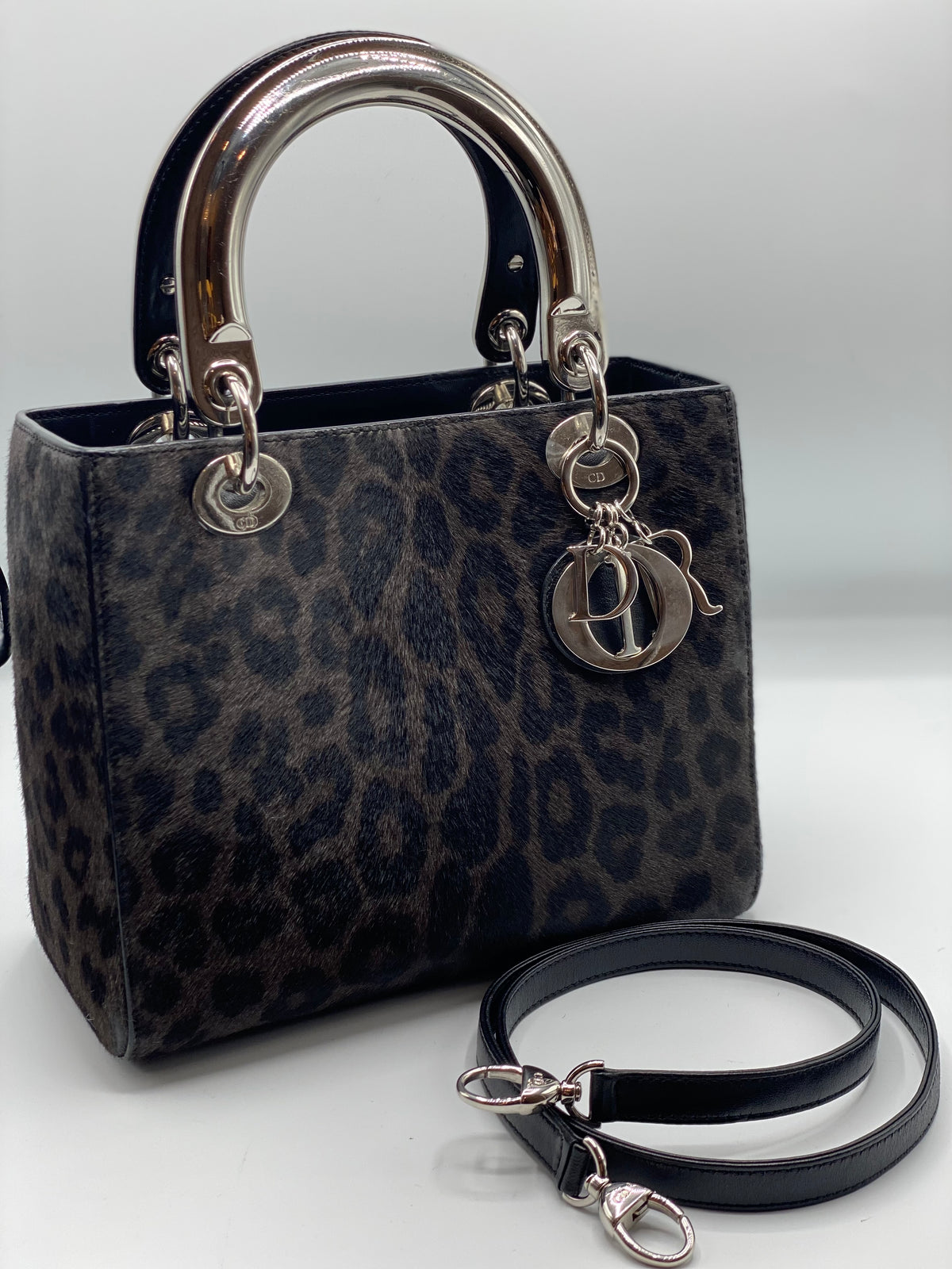 DIOR | Lady Dior Medium Leopard Print Horse Fur