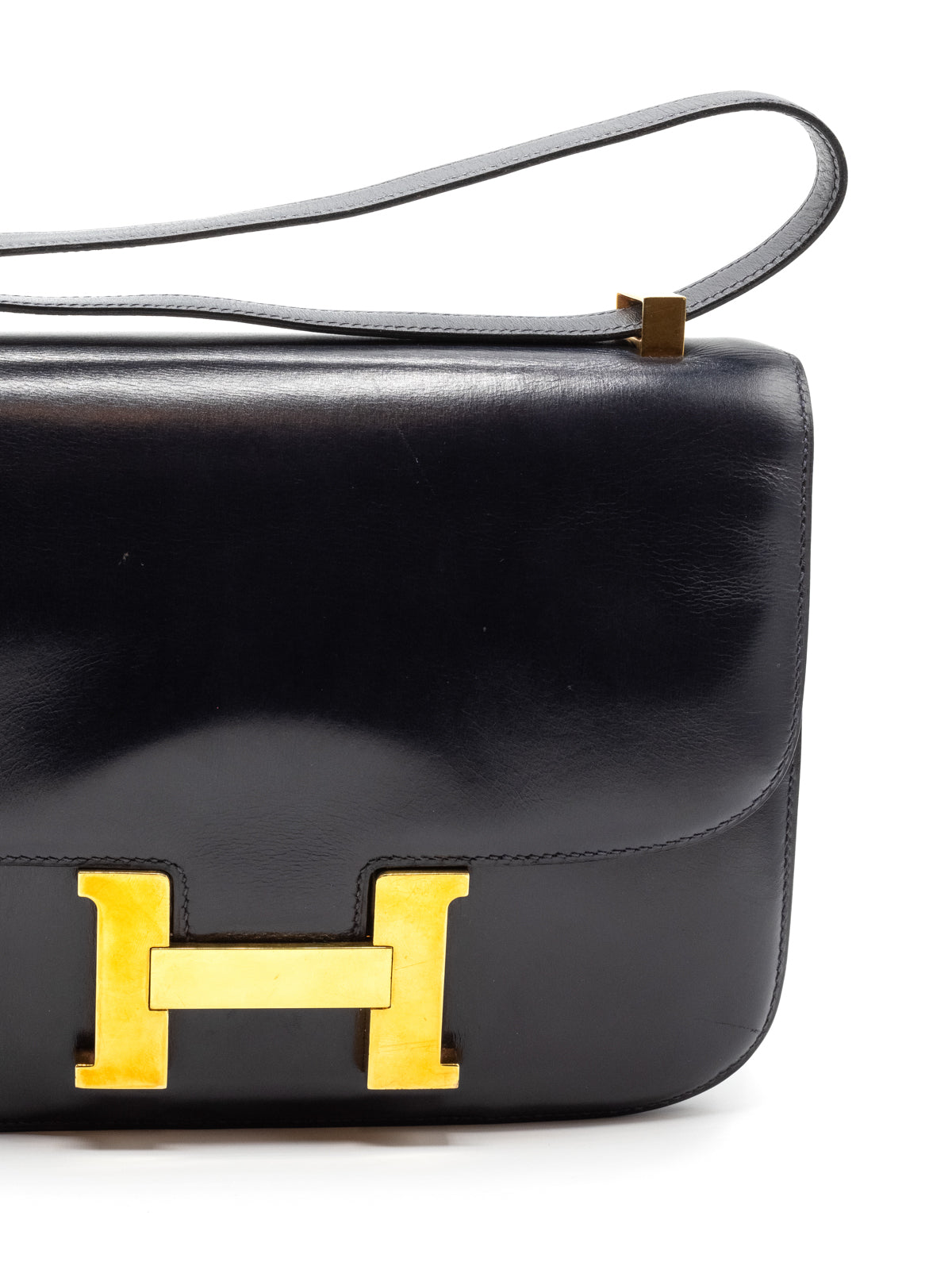 HERMES | 1970 Constance 23 Box Calf Deep Blue