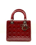 DIOR | Lady Dior Medium Bordeaux Pattent Leather