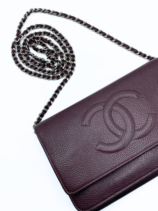 CHANEL | CC Wallet On Chain Burgundy