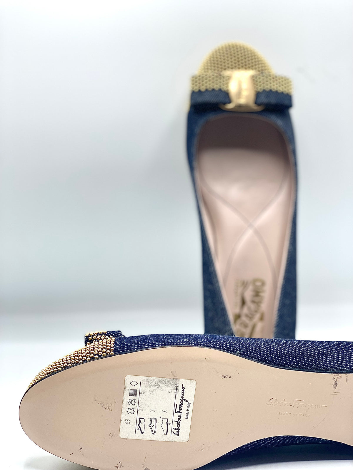 SALVATORE FERRAGAMO | Ballerina Flats Blue Denim