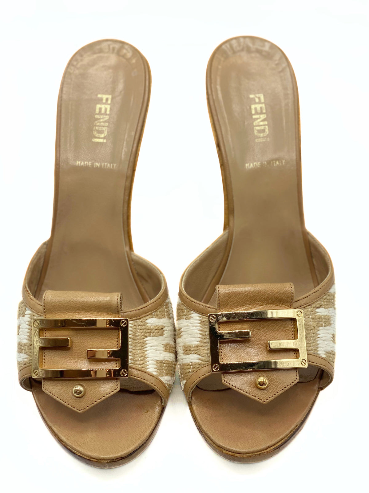 FENDI | Zucca Heels in Rafia