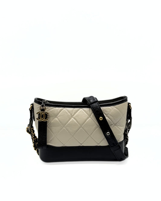 CHANEL | Gabrielle Small Hobo Bag in Black & White