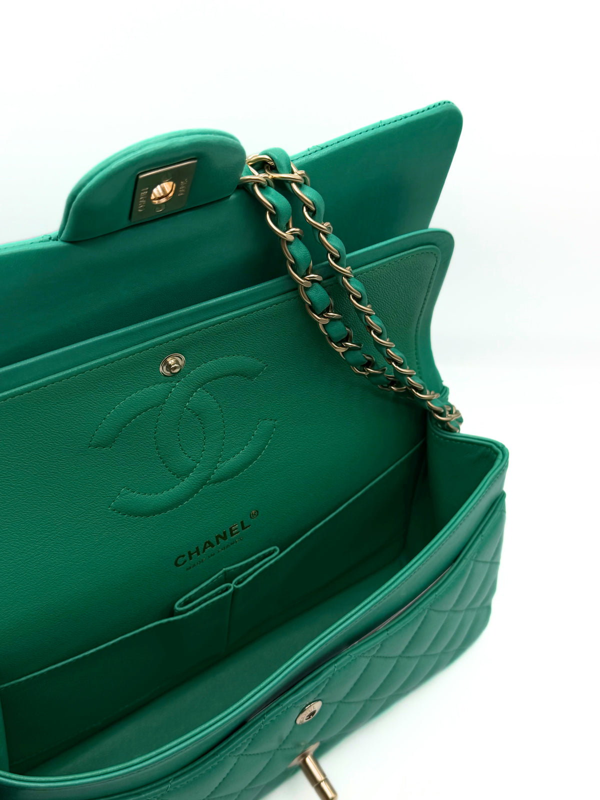 CHANEL | Timeless Double Flap Vivid Green