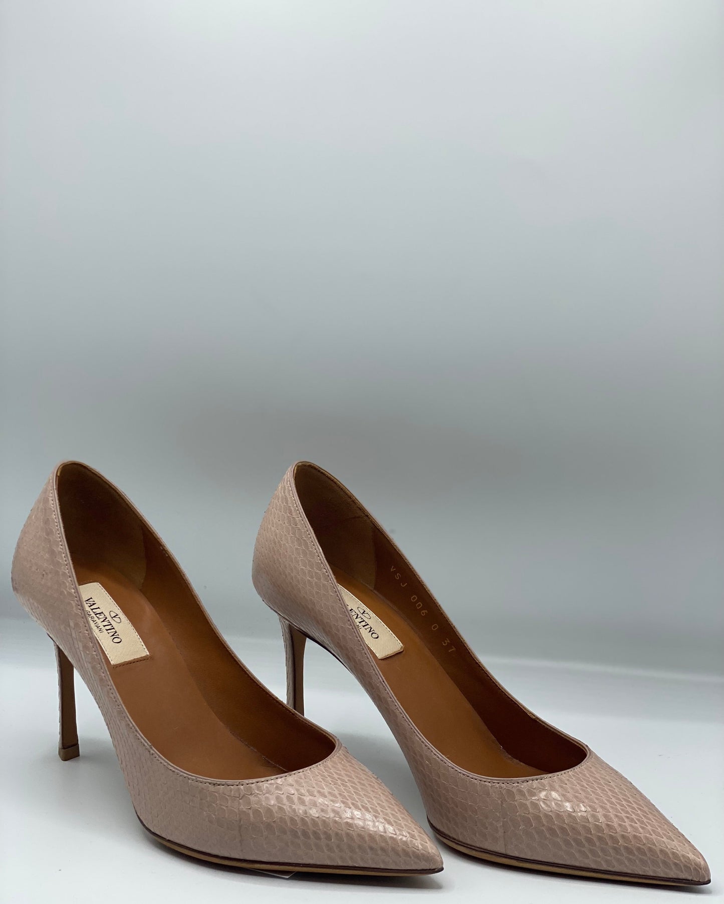VALENTINO | Decolleté in Phyton Nude Leather