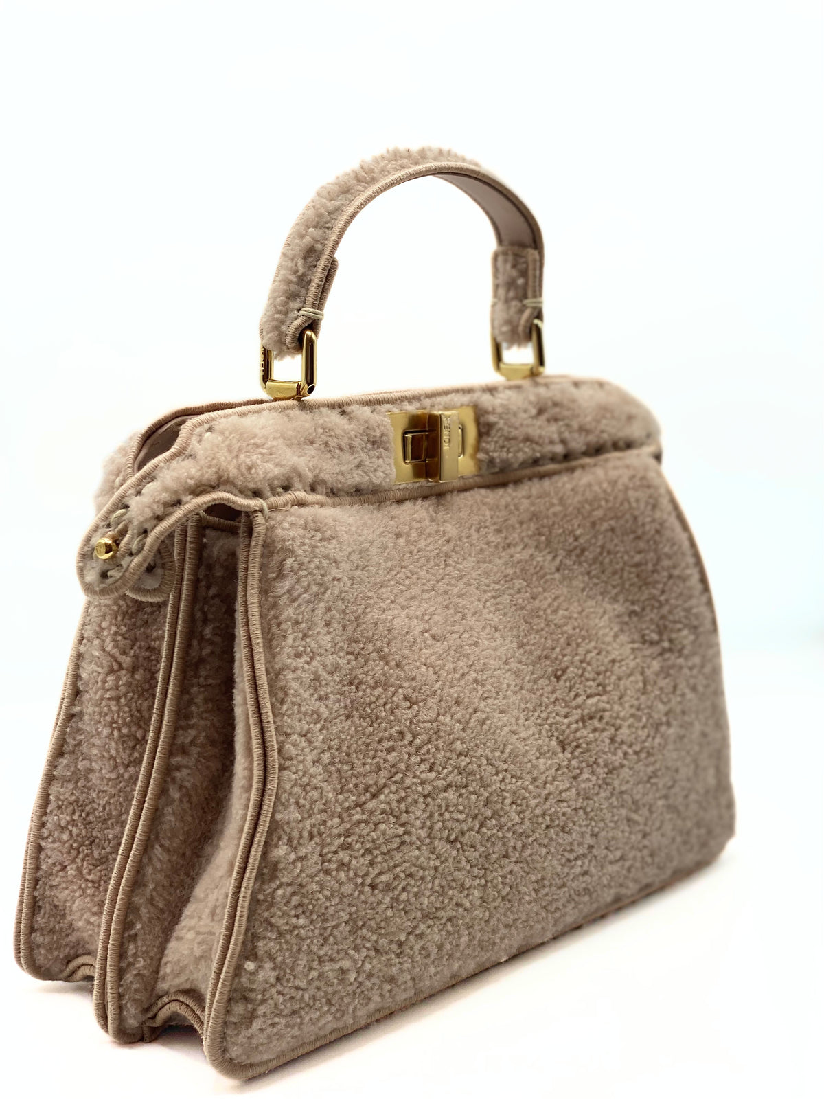 FENDI | Peekaboo Selleria Small Sheepskin Beige