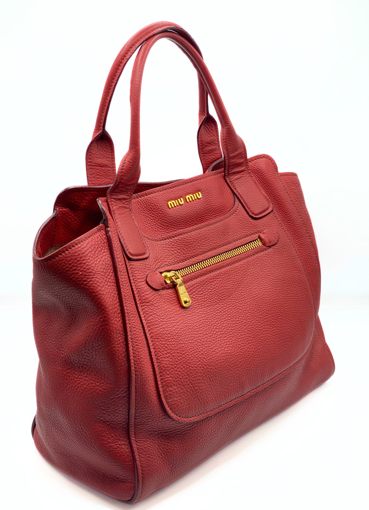 MIU MIU | Shopper in Red Leather