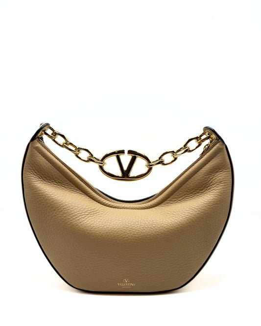 VALENTINO | V-Logo Halfmoon Beige