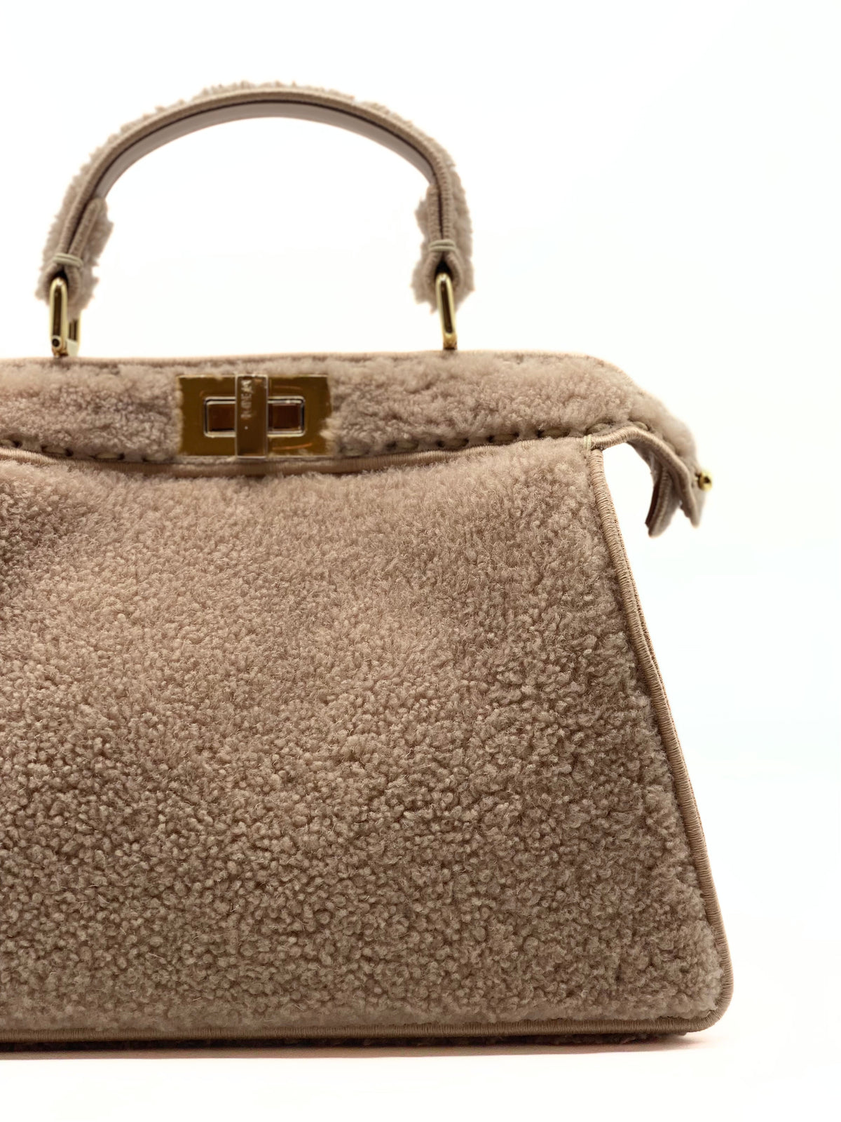 FENDI | Peekaboo Selleria Small Sheepskin Beige