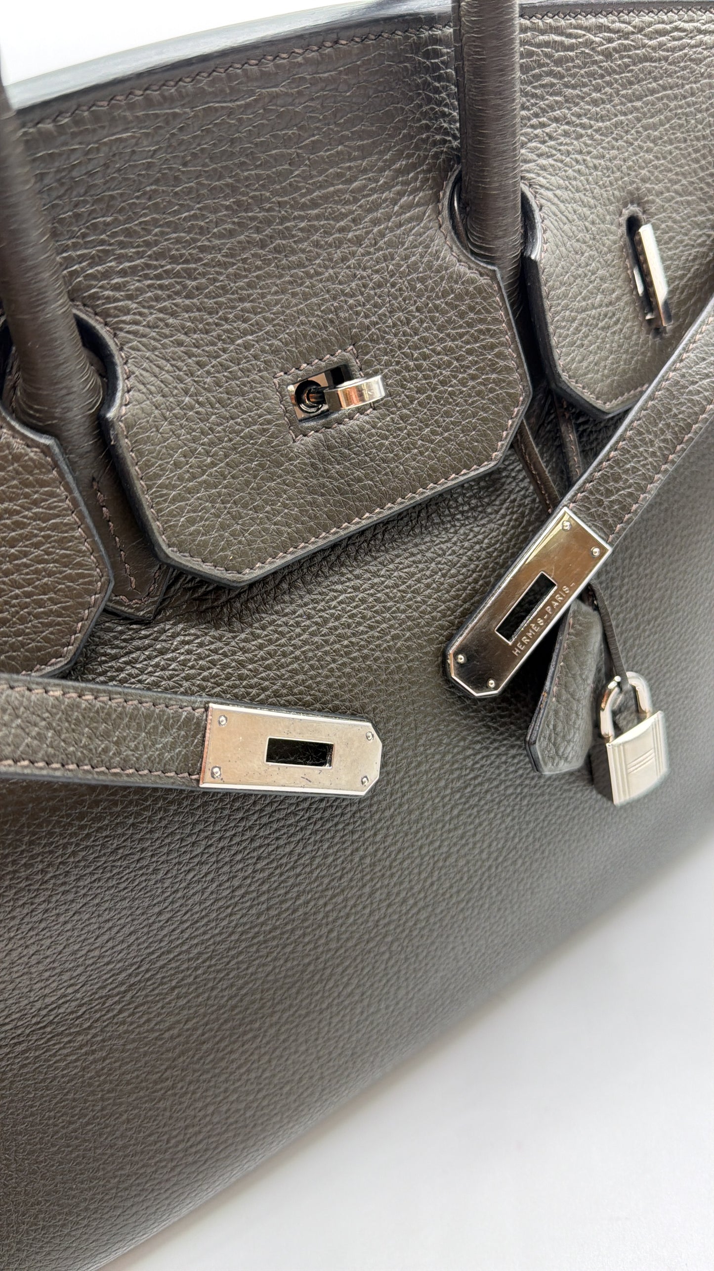 Hermès| Birkin 35 Graphite Clémence Palladium Hardware