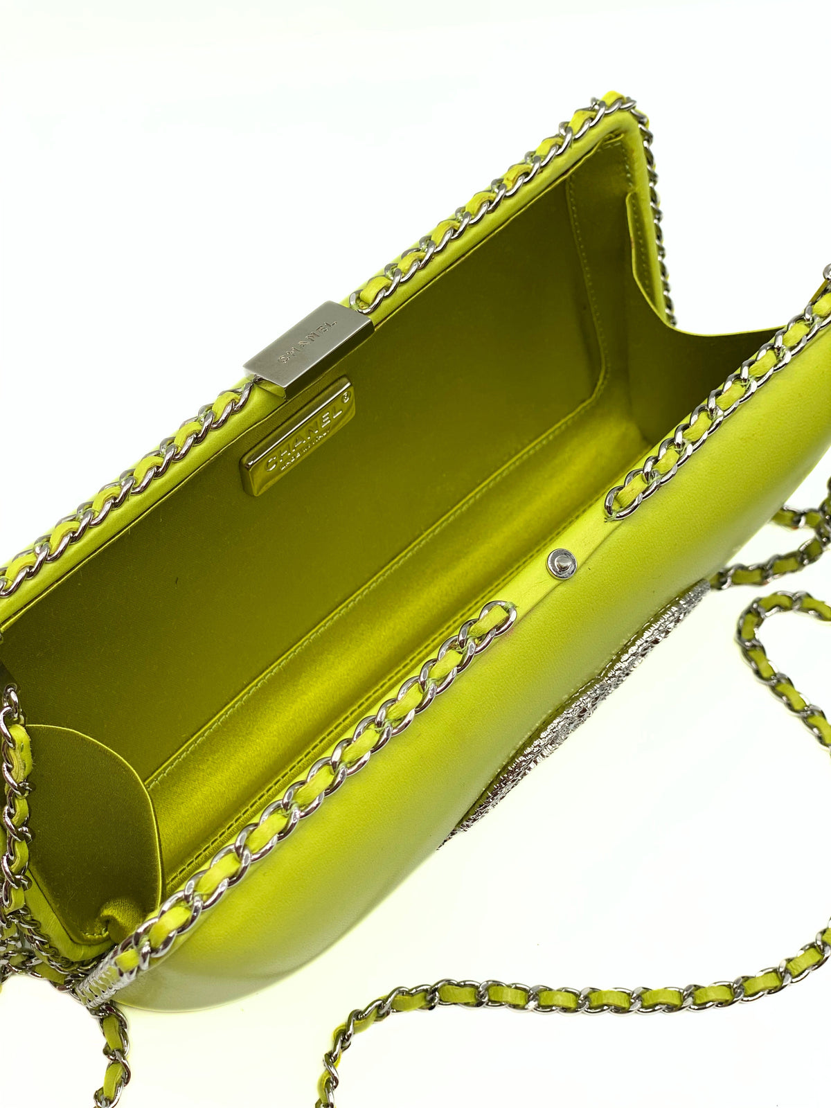 CHANEL | Kiss Lock CC Clutch Lime