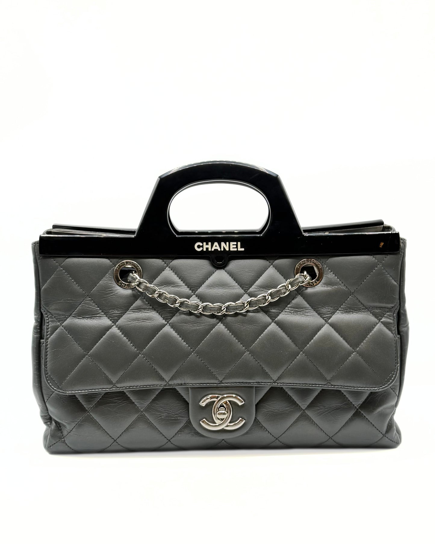 CHANEL | Delivery Tote Metallic Grey Bag