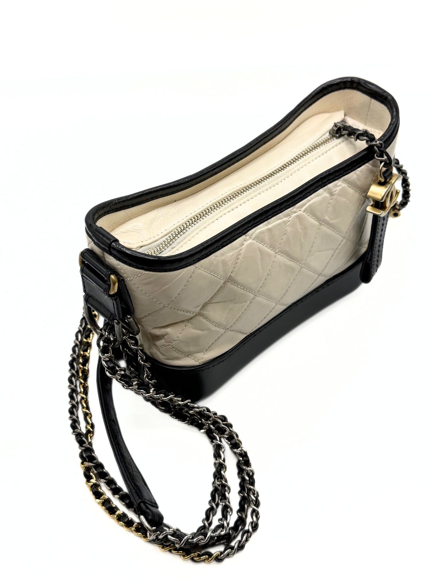 CHANEL | Gabrielle Small Hobo Bag in Black & White