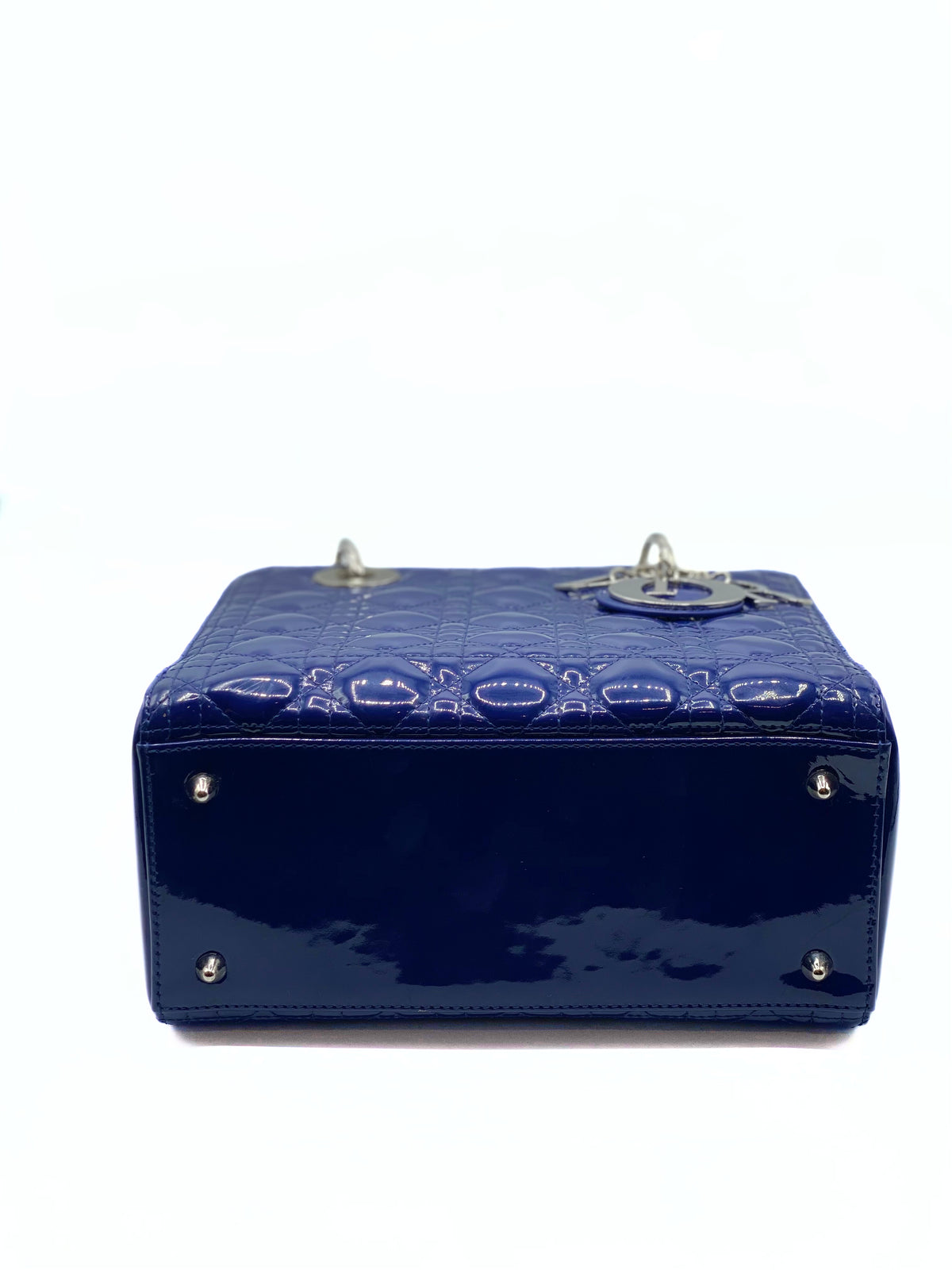 DIOR | Lady Dior Medium Blue Pattent Leather