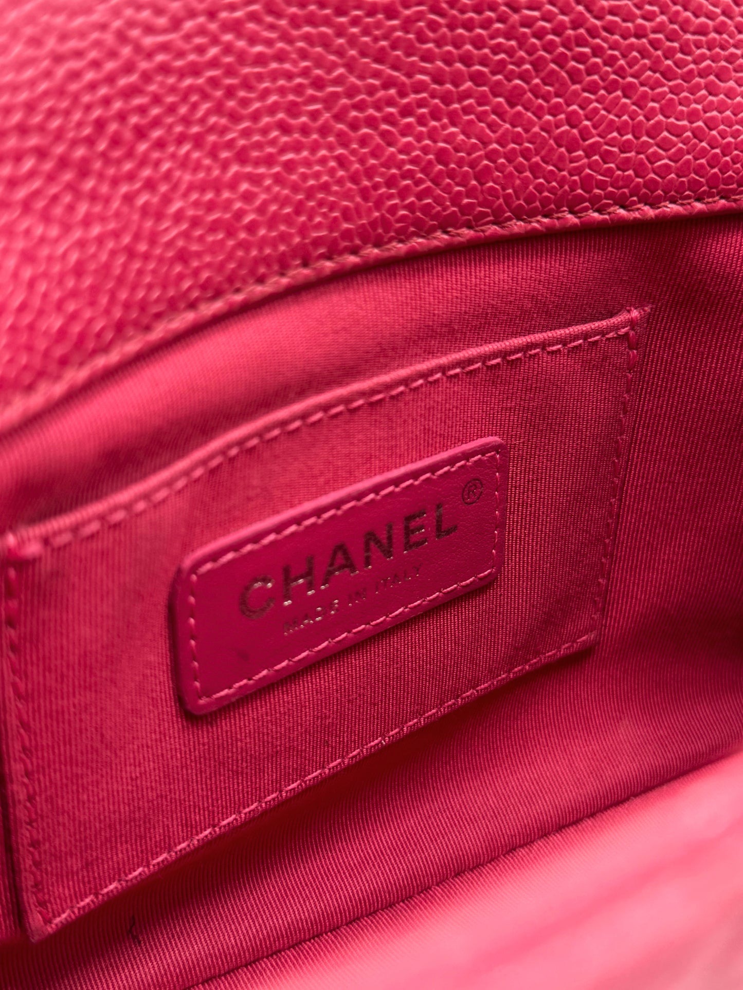 CHANEL | Pink Caviar Quilted Incognito Mini Square Flap Bag