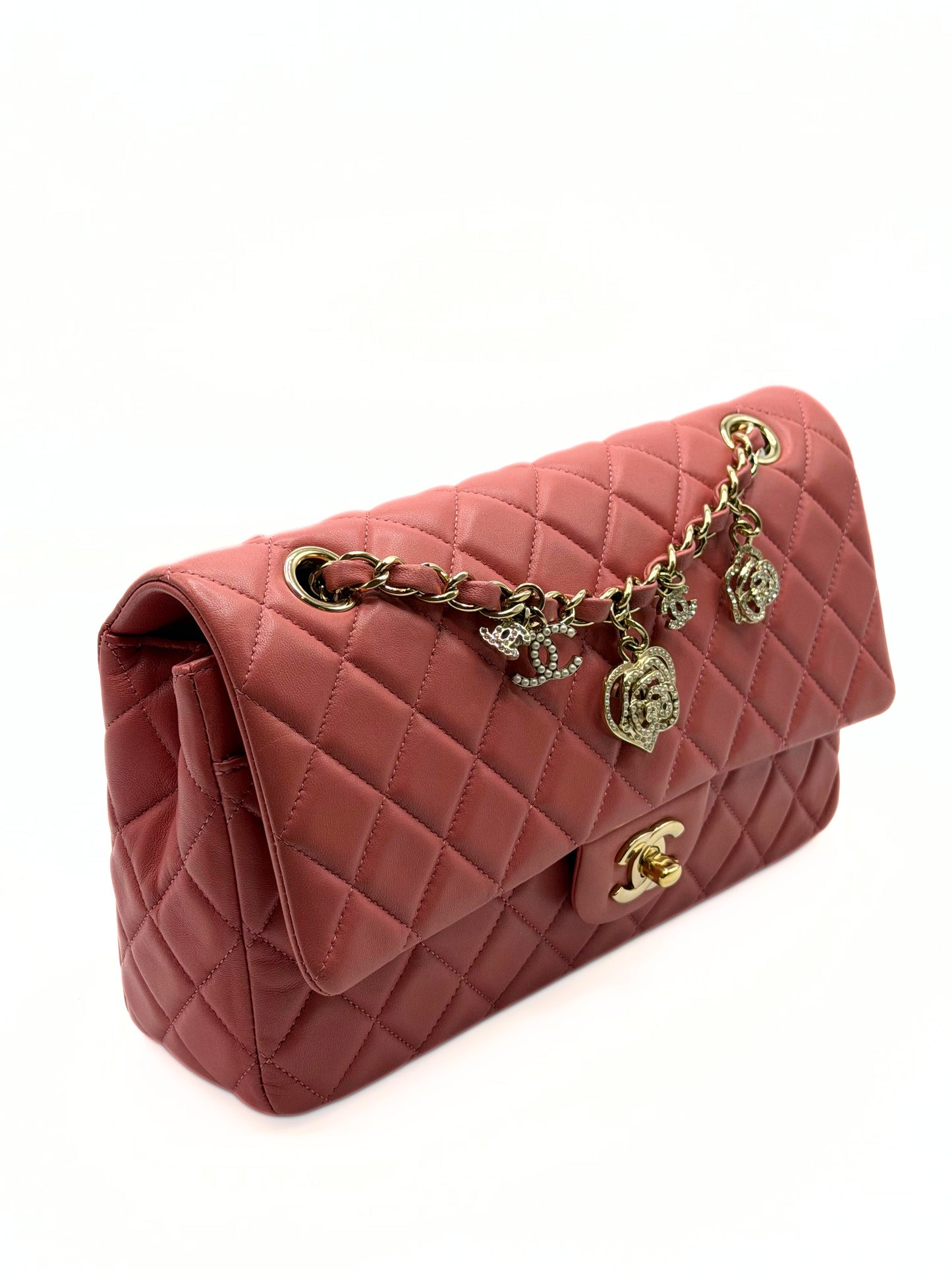 CHANEL | Limited Edition Medium Valentine Charm Single Flap Bag
