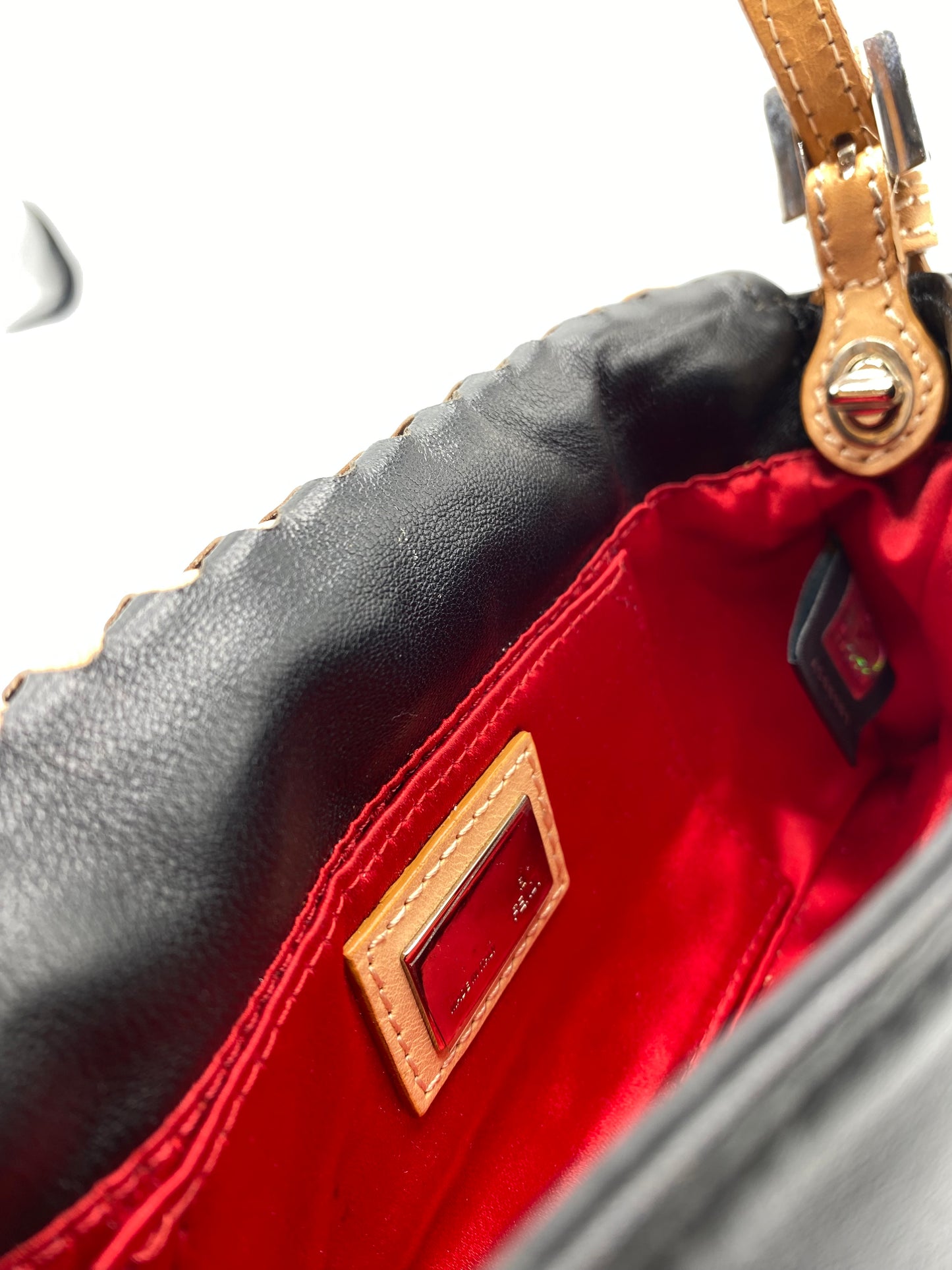 FENDI | Baguette Black Embellished Micro