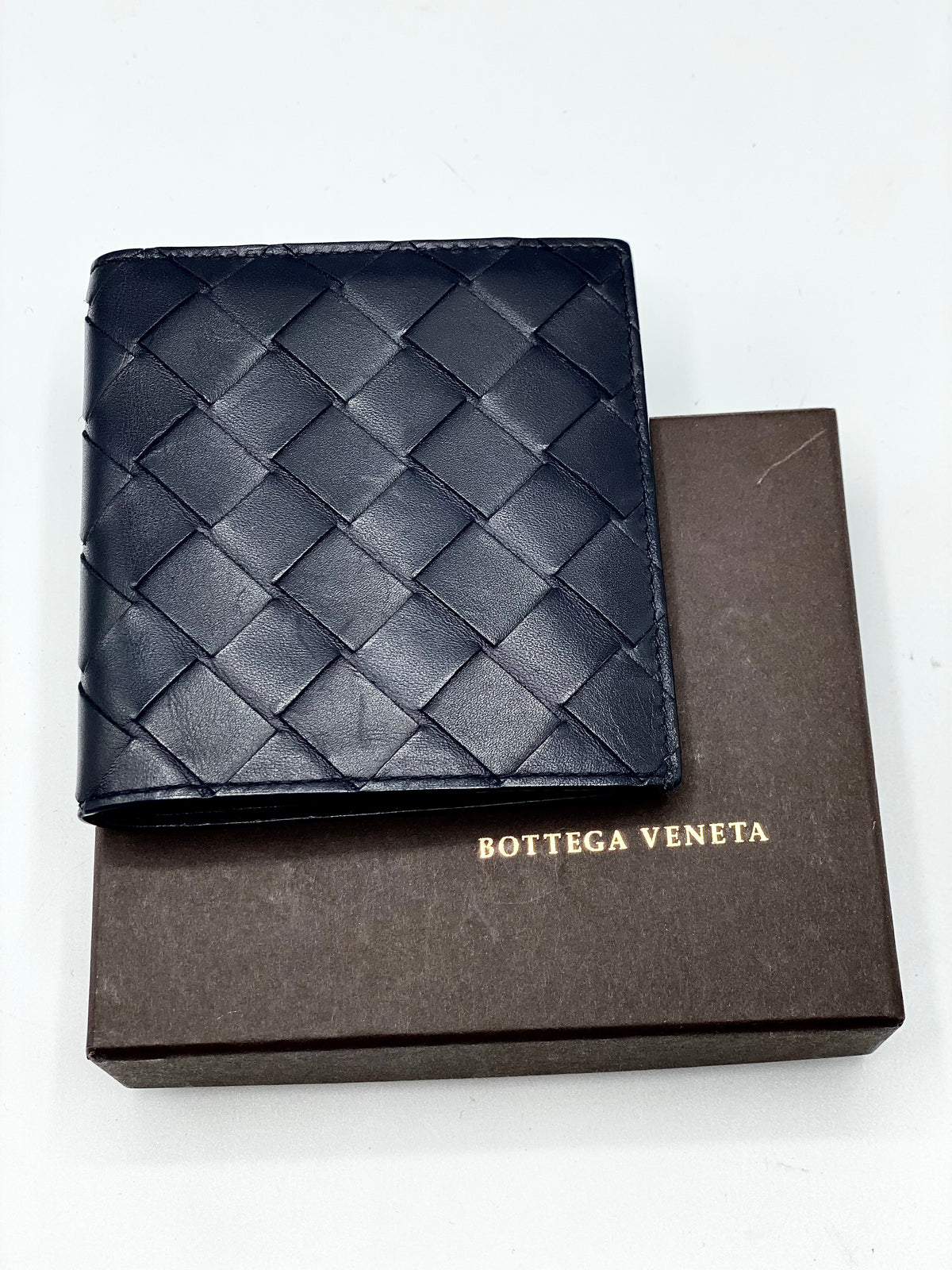 BOTTEGA VENETA | Men's Navy Blue Bifold Wallet