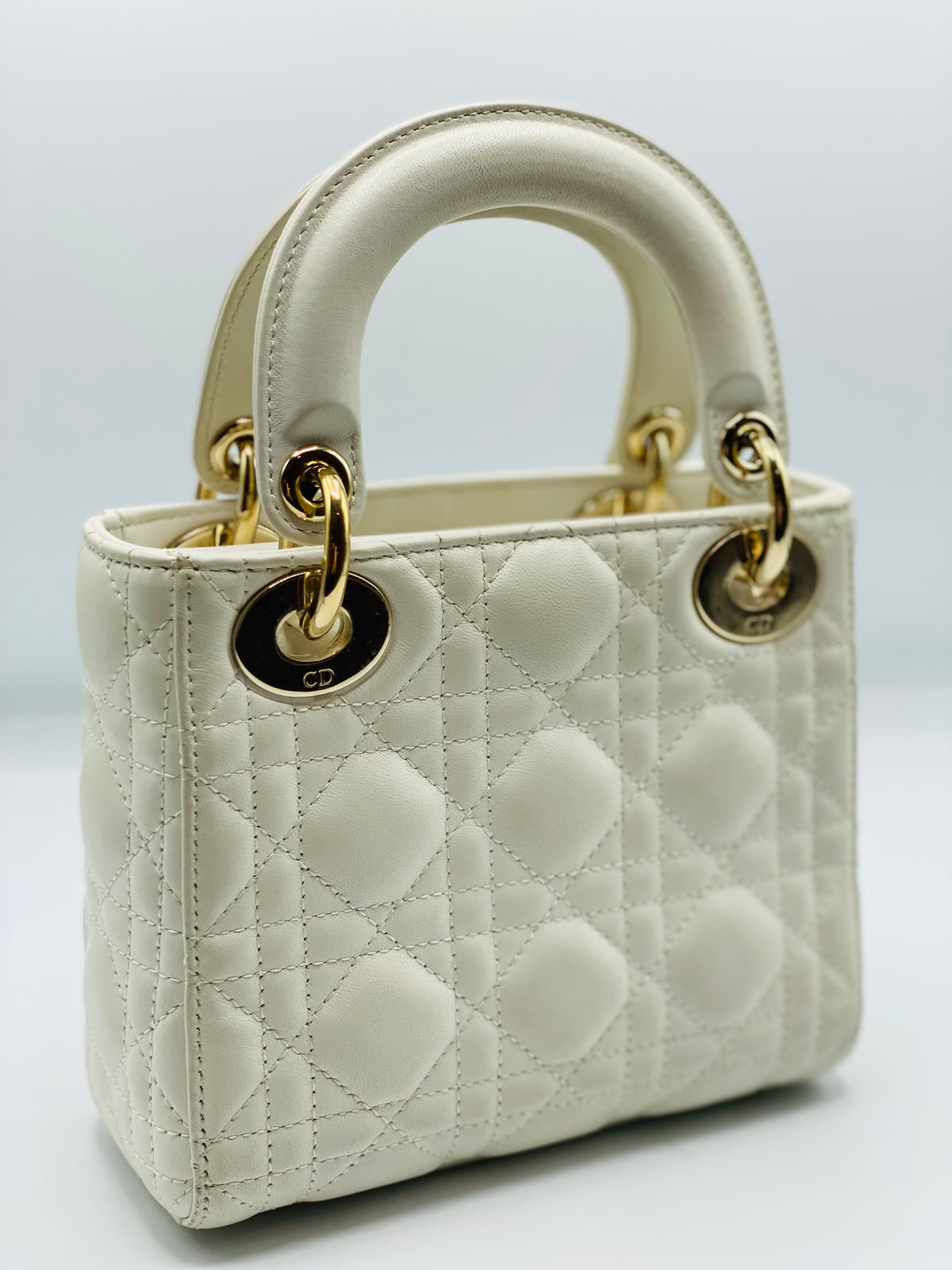 DIOR | Lady Dior Mini Bag Milk Cannage Lambskin