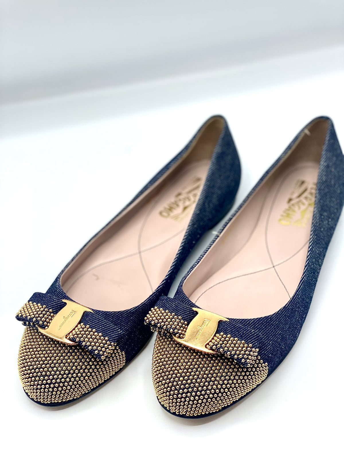 SALVATORE FERRAGAMO | Ballerina Flats Blue Denim