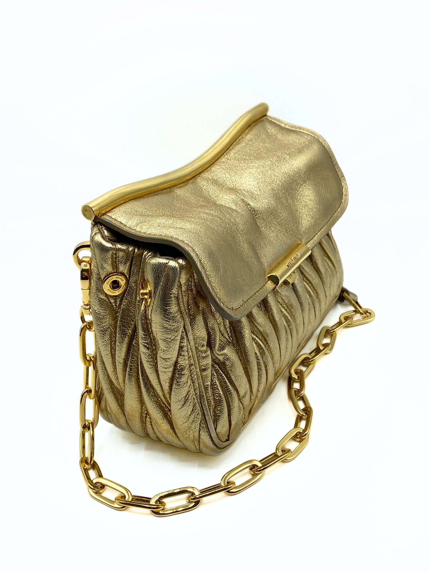 MIU MIU | Pochette Gold Matelassé