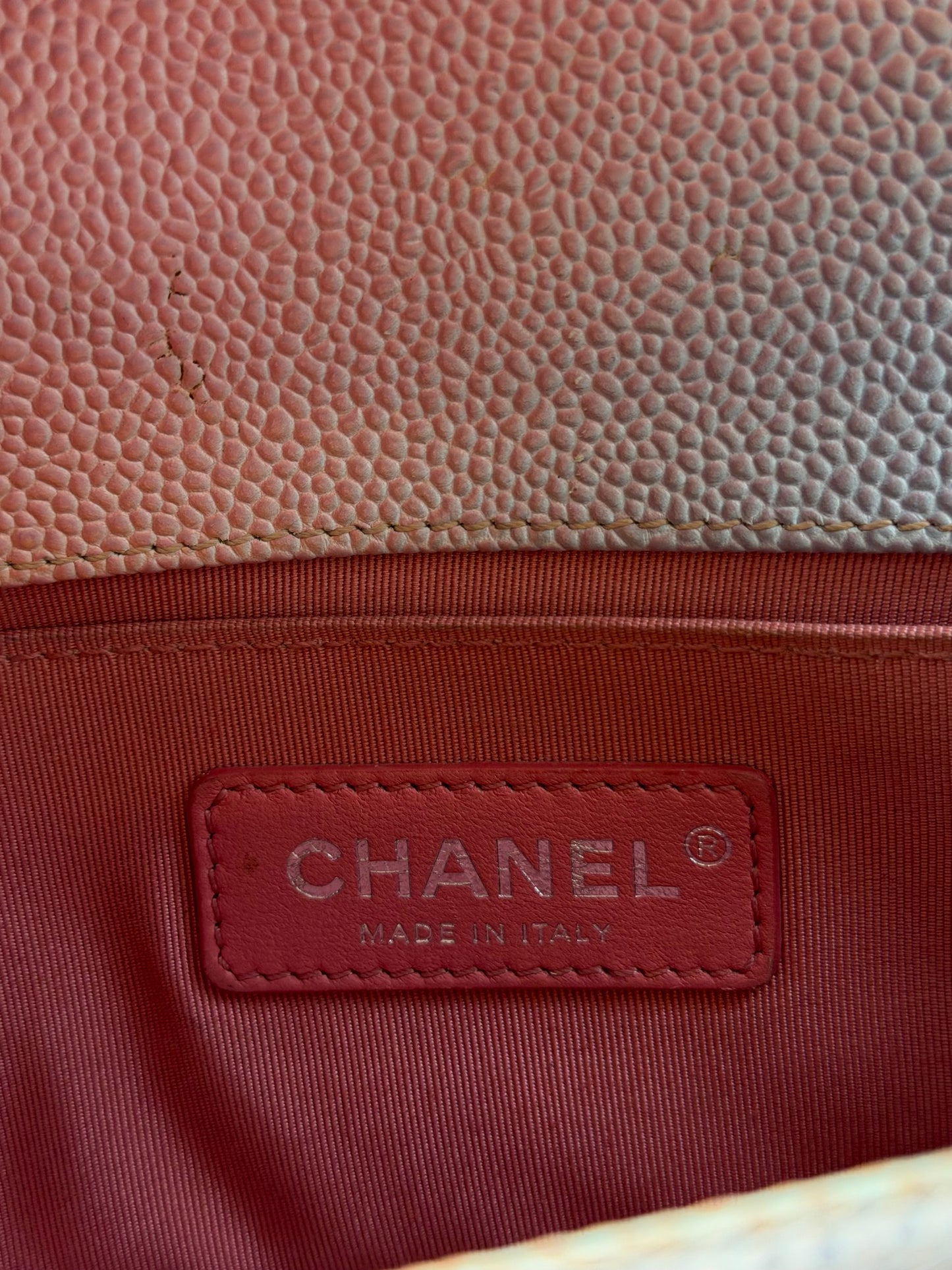CHANEL | Small Boy Rainbow Flap Bag Caviar Silver Hardware