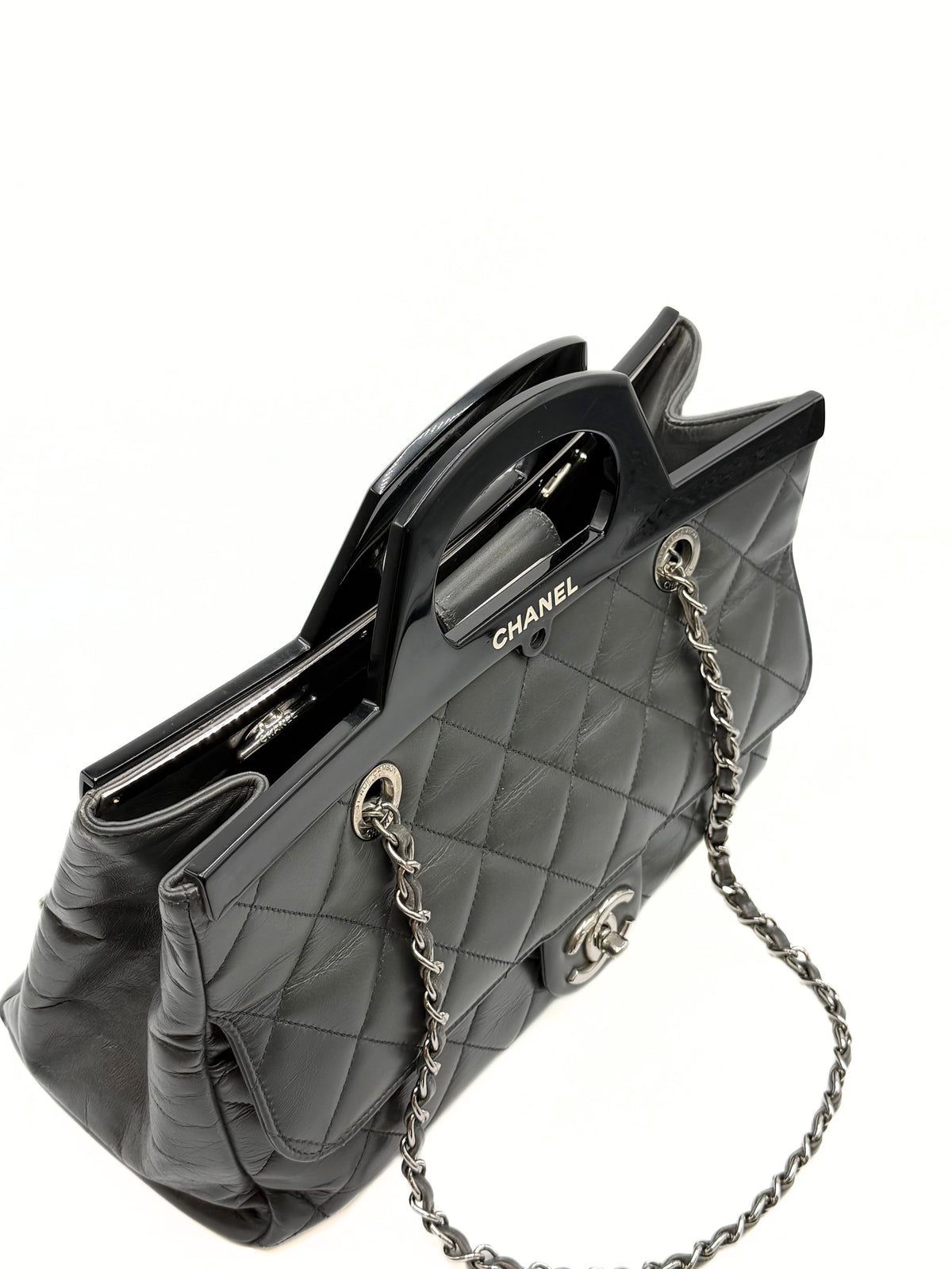 CHANEL | Delivery Tote Metallic Grey Bag