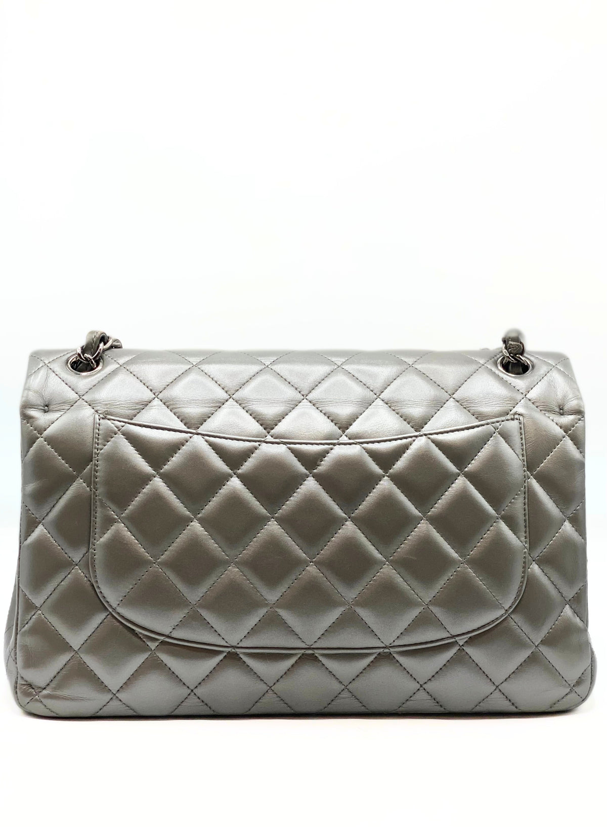 CHANEL | Jumbo Double Flap Metallic Grey
