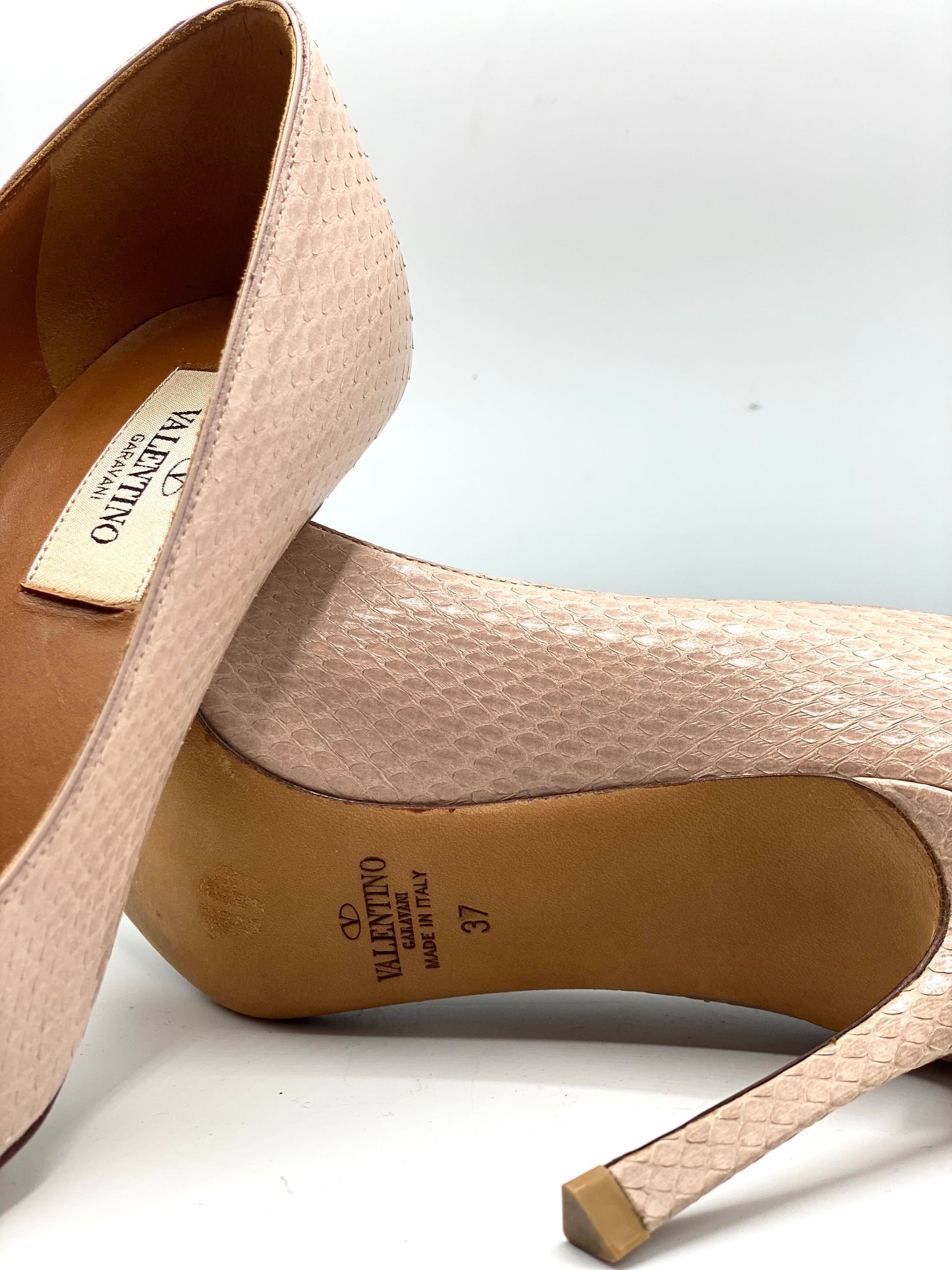 VALENTINO | Decolleté in Phyton Nude Leather