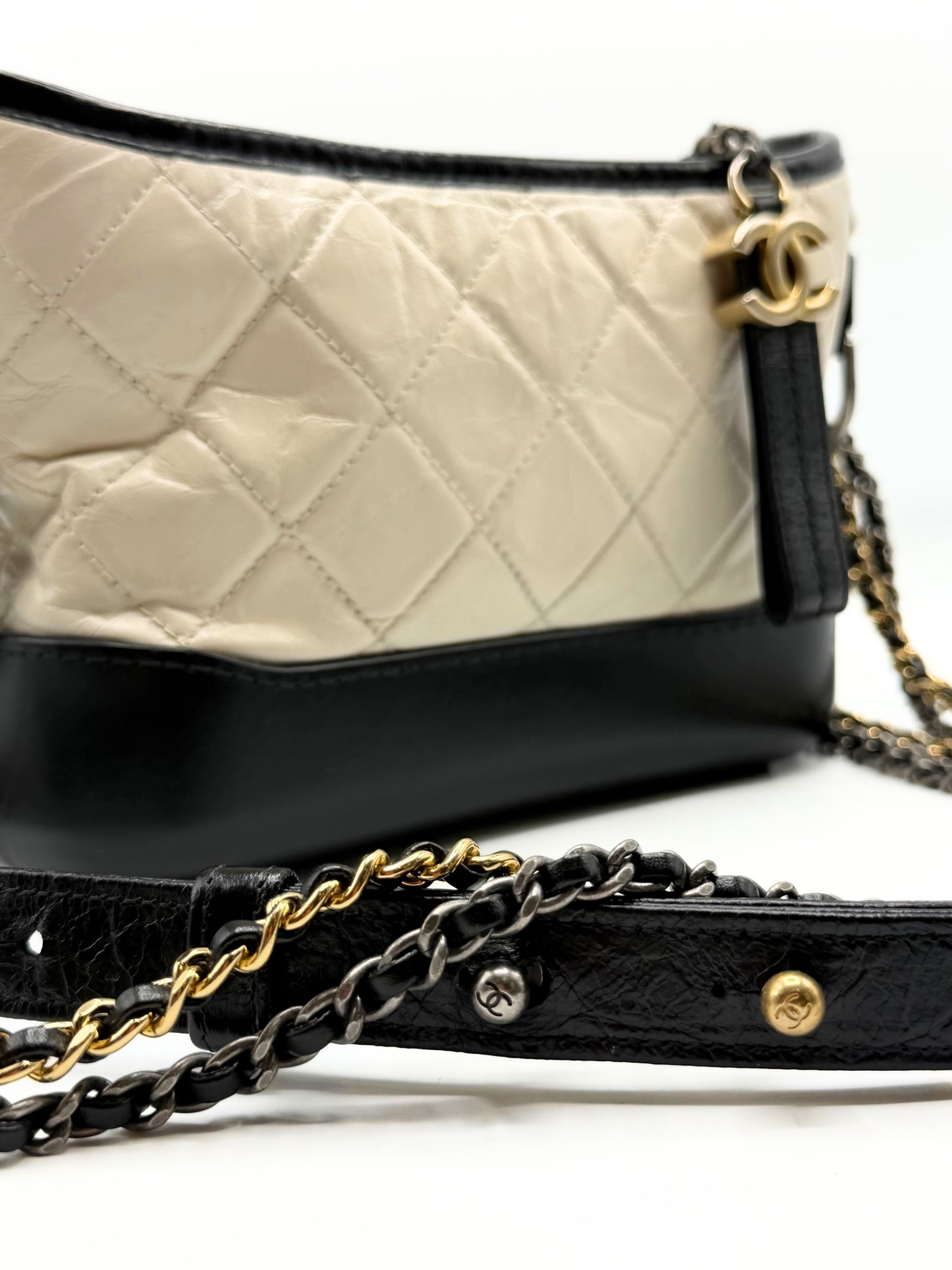 CHANEL | Gabrielle Small Hobo Bag in Black & White