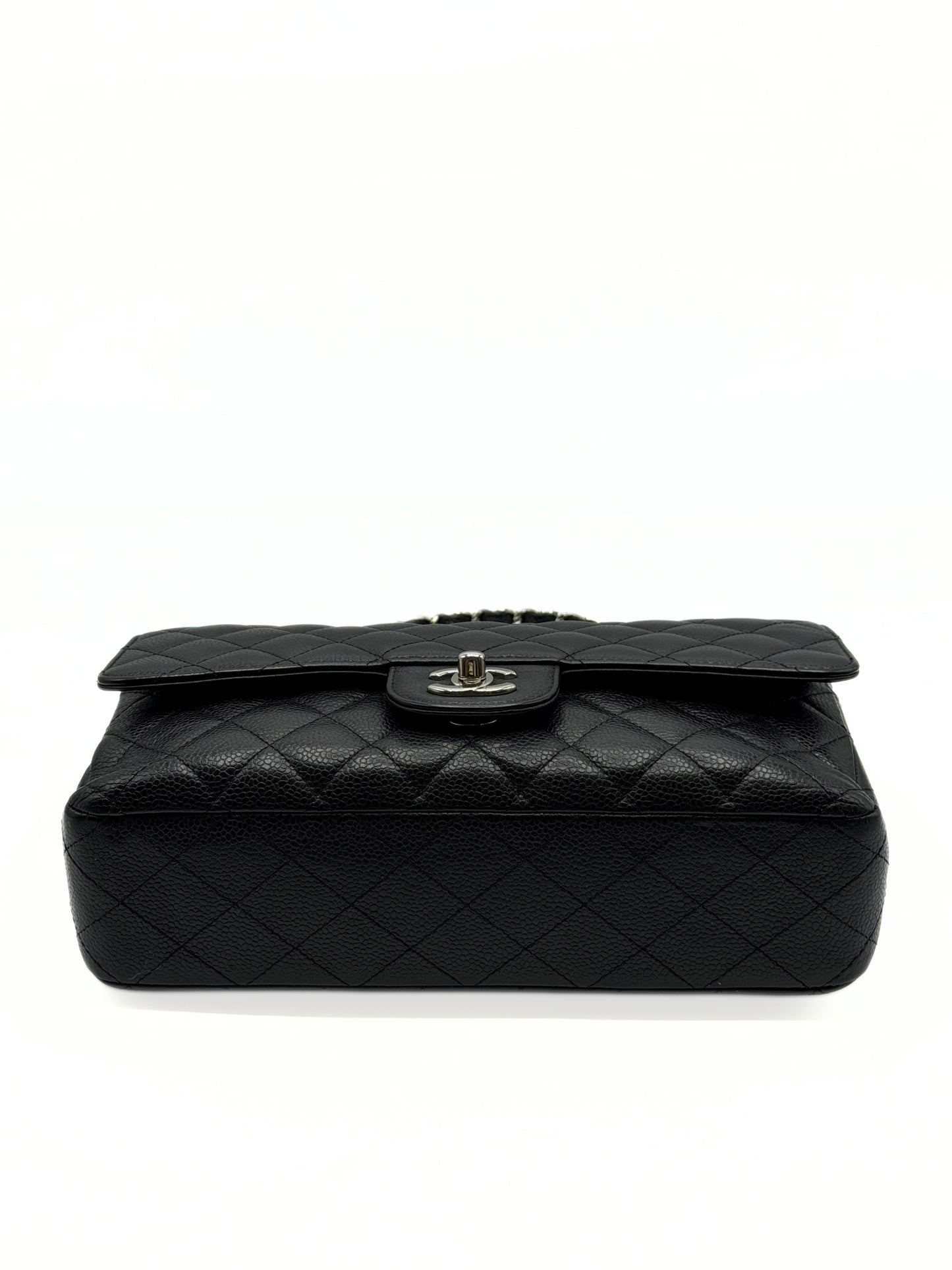 CHANEL | Medium Classic Double Flap Bag Black Caviar & Silver Hardware