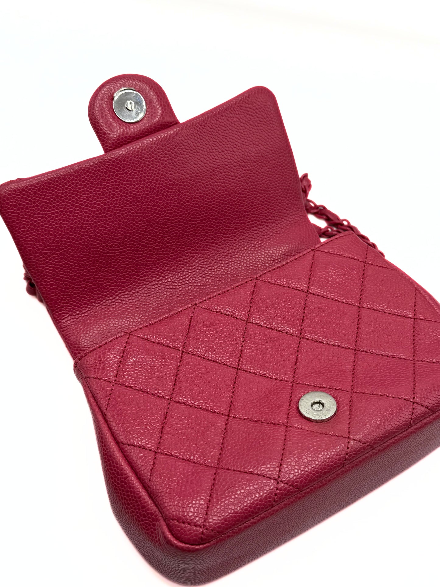 CHANEL | Pink Caviar Quilted Incognito Mini Square Flap Bag