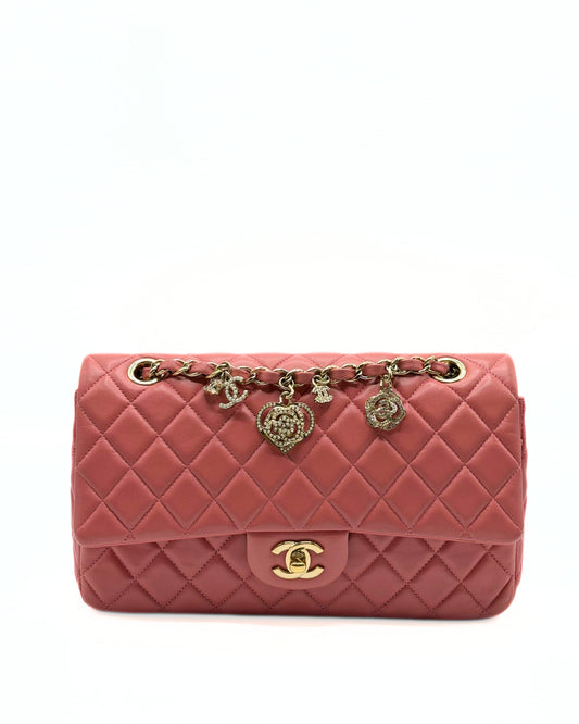 CHANEL | Limited Edition Medium Valentine Charm Single Flap Bag