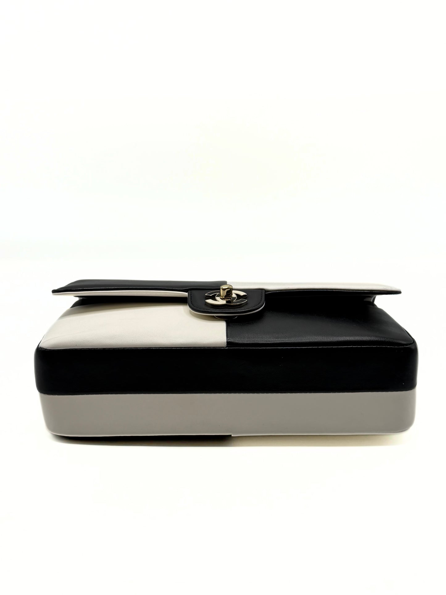 CHANEL | Medium Classic Bicolor Geometric Colorblock Double Flap Bag