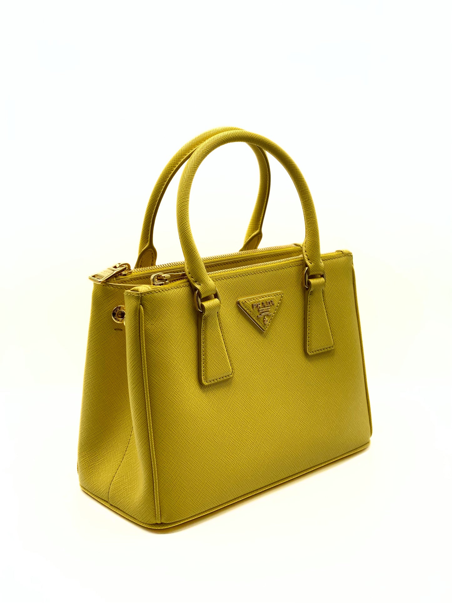 PRADA | Galleria Small in Yellow Saffiano