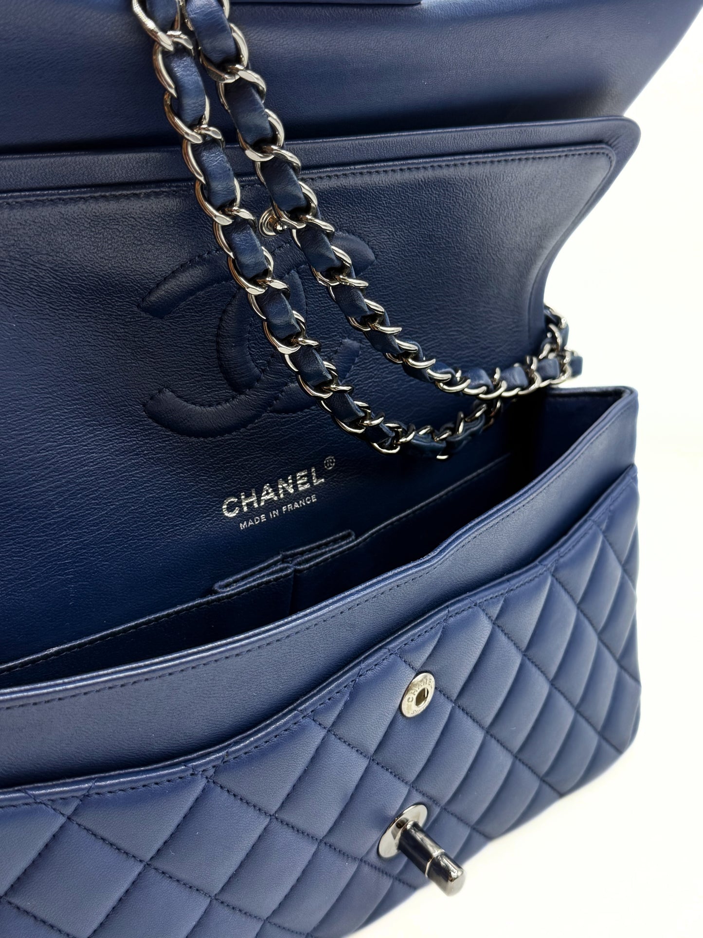 CHANEL | Classic Medium Double Flap Navy Blue