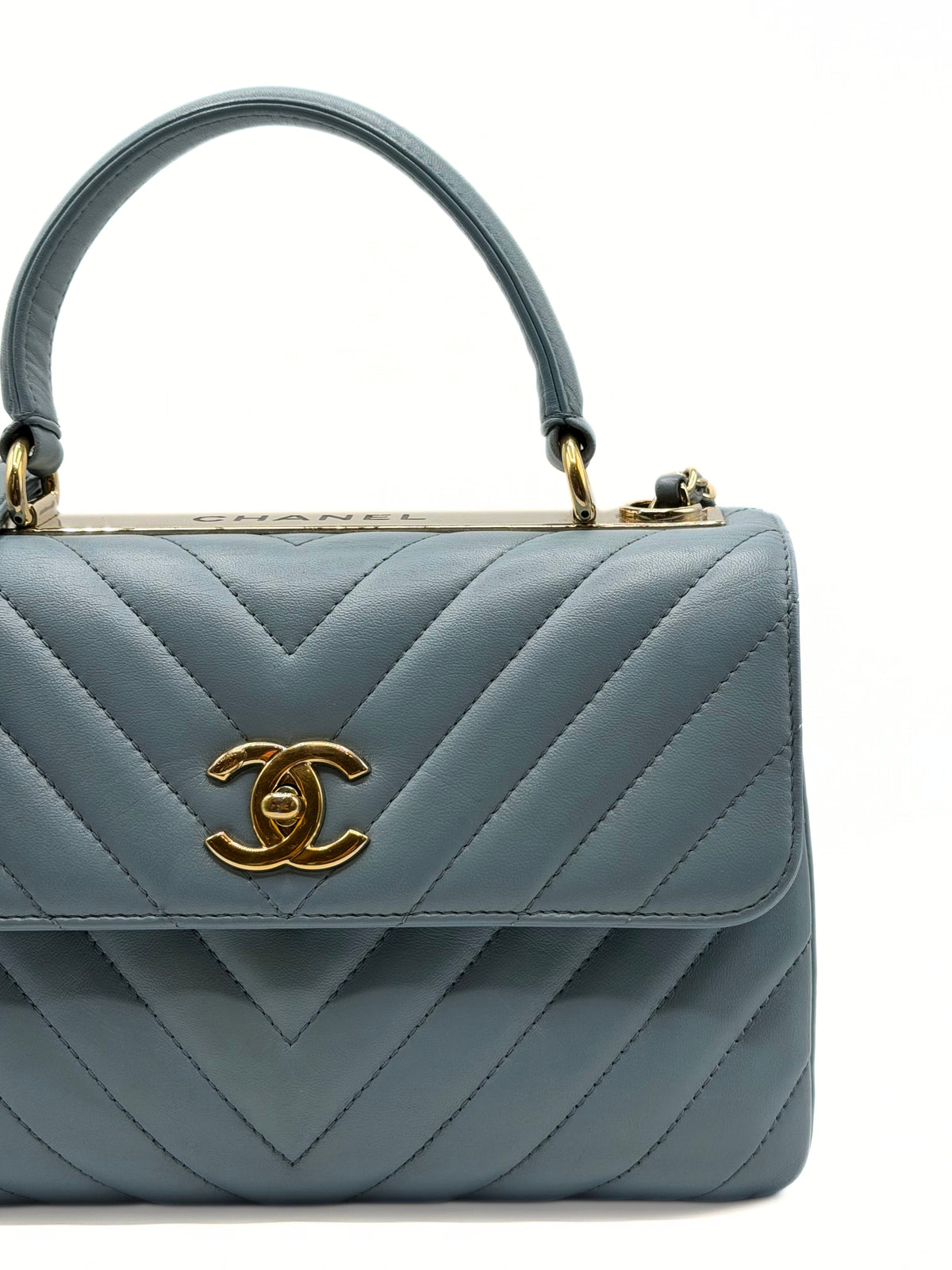CHANEL| Chevron Trendy CC Top Handle Bag