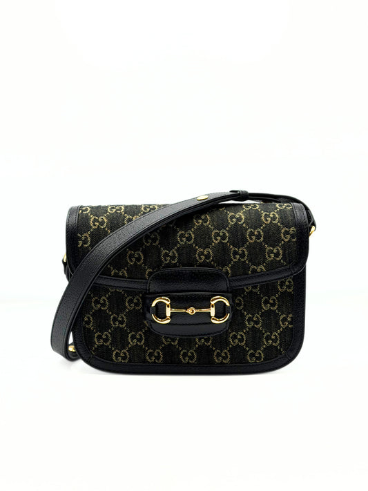 GUCCI | Horsebit 1955 Denim Jacquard