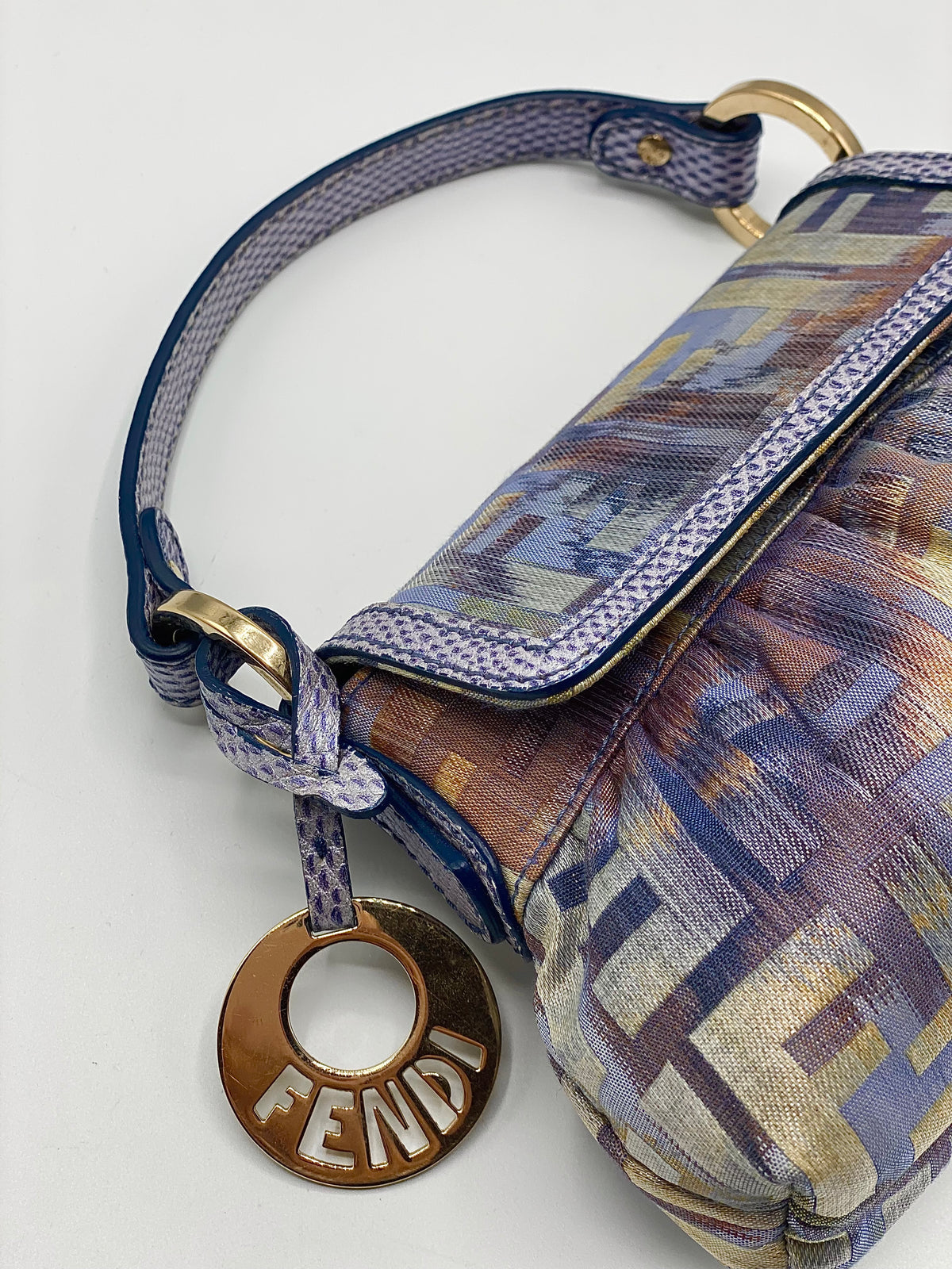 FENDI | Zucca Vitello Lizard Embossed Mini Bag Multicolor