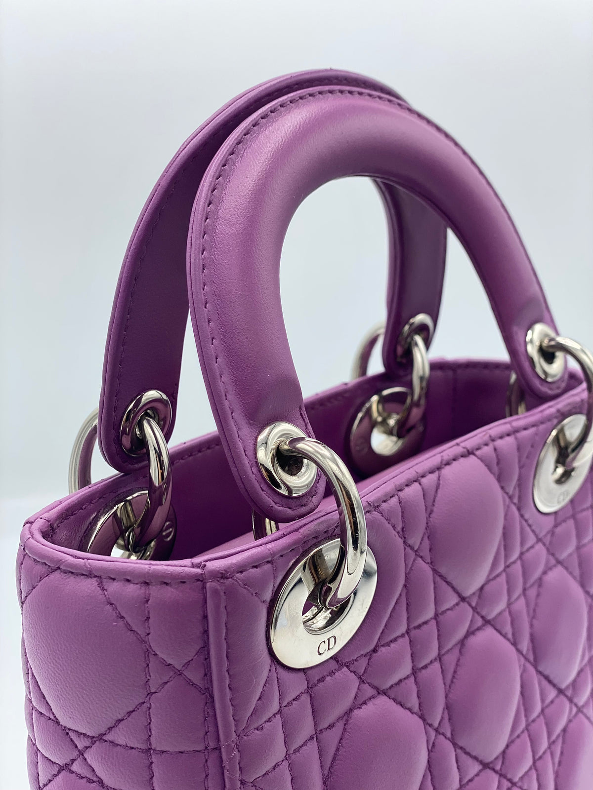 DIOR | Lady Dior Mini Bag Lilac Cannage Lambskin